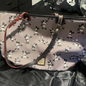 Disney Dooney and bourke retro grey tote purse Mickey and Minnie